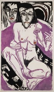 憂鬱な少女;憂鬱な少女、1922年 作： Ernst Ludwig Kirchner