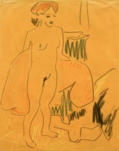 お風呂の後 作： Ernst Ludwig Kirchner