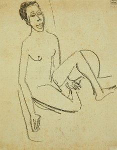 ヌード少年;少年の行為 作： Ernst Ludwig Kirchner