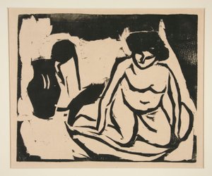 お風呂で裸の女の子 作： Ernst Ludwig Kirchner