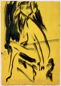 無題（シッティングガール） 作： Ernst Ludwig Kirchner