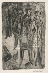 路上で 作： Ernst Ludwig Kirchner