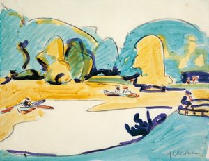 ドレスデンの公園 作： Ernst Ludwig Kirchner