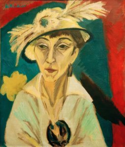 Erna Schilling（病気の女性、帽子の女性）の肖像画