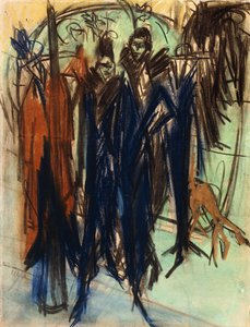 売春婦、フリードリヒ通り、ベルリン 作： Ernst Ludwig Kirchner
