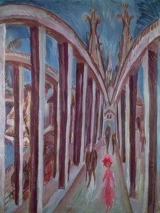 ケルン近くのライン橋。 1914 作： Ernst Ludwig Kirchner