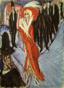 Rote Kokotte 作： Ernst Ludwig Kirchner