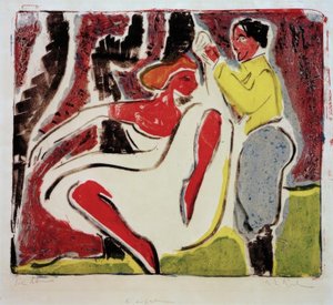 ダンサーのロシアのカップル 作： Ernst Ludwig Kirchner