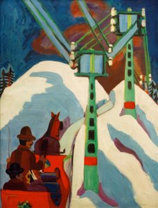 そりに乗る 作： Ernst Ludwig Kirchner