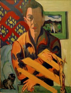 自画像 作： Ernst Ludwig Kirchner
