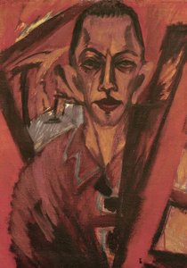 自画像 作： Ernst Ludwig Kirchner