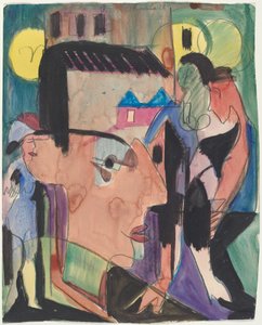 自画像 作： Ernst Ludwig Kirchner