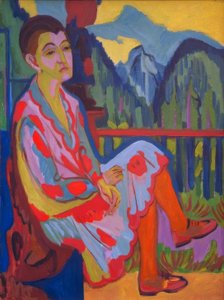 シーテッドレディー（アーナキルヒナー） 作： Ernst Ludwig Kirchner