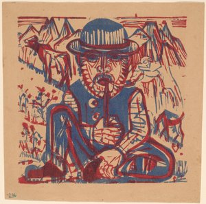 喫煙農民 作： Ernst Ludwig Kirchner