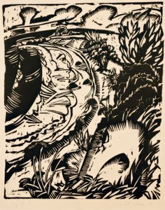 丸い湾のある急な海岸 作： Ernst Ludwig Kirchner