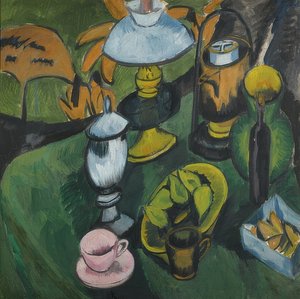 ランプのある静物。 1911年頃 作： Ernst Ludwig Kirchner
