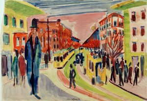 ストリートシーン 作： Ernst Ludwig Kirchner