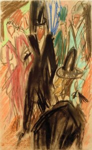 ストリートシーン 作： Ernst Ludwig Kirchner