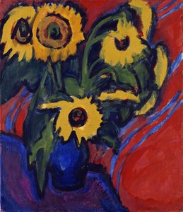 ひまわり、1909-18 作： Ernst Ludwig Kirchner