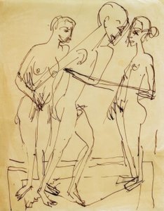 女性同士のダンス 作： Ernst Ludwig Kirchner