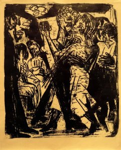 農民のカップルのダンス 作： Ernst Ludwig Kirchner