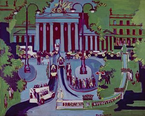 ベルリンのブランデンブルク門 作： Ernst Ludwig Kirchner