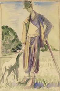 牧夫;羊飼い、 作： Ernst Ludwig Kirchner