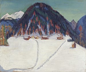 雪の下のユンカーボーデン、1936年〜1938年頃 作： Ernst Ludwig Kirchner