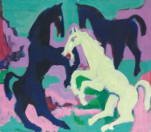 3頭の馬; 3頭の馬、1923年頃 作： Ernst Ludwig Kirchner