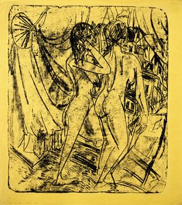 窓際の二人のヌード1915 作： Ernst Ludwig Kirchner