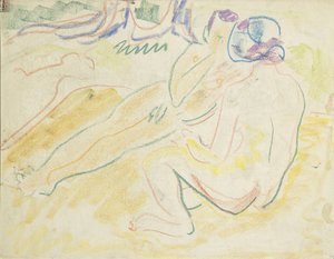 2つのリクライニングヌード 作： Ernst Ludwig Kirchner