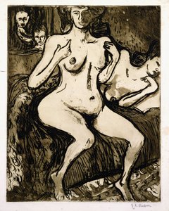 二人の女性、1907 作： Ernst Ludwig Kirchner