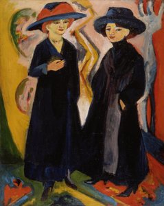 2人の女性、1910年代頃 作： Ernst Ludwig Kirchner