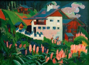 私たちの家。牧草地の私たちの家 作： Ernst Ludwig Kirchner