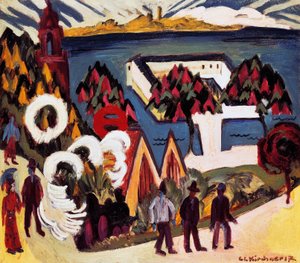クロイツリンゲンからのボーデン湖の眺め 作： Ernst Ludwig Kirchner
