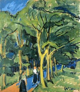 Waldstrasse、1910年頃 作： Ernst Ludwig Kirchner
