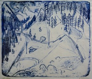 冬の風景 作： Ernst Ludwig Kirchner