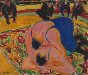 サーカスのレスラー 作： Ernst Ludwig Kirchner