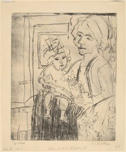 子供を持つ若い女性 作： Ernst Ludwig Kirchner