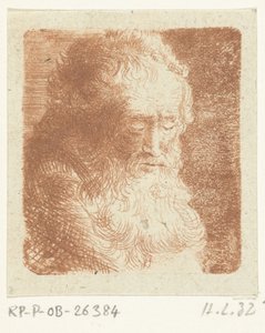 ひげを生やした老人、見下ろしている: 4 分の 3、右側 作： Ernst Willem Jan Bagelaar