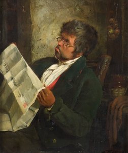 ニュースを読む 作： Erskine Nicol