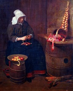 Esaias Boursse (1631-1672) 作のリンゴの皮むき器 作： Esaias Boursse