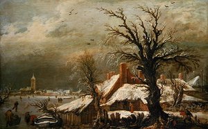 冬の風景 作： Esaias I van de Velde