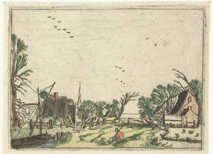 村 小さな風景（シリーズタイトル） 作： Esaias van de Velde