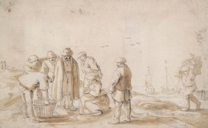 ビーチの魚屋 作： Esaias van de Velde