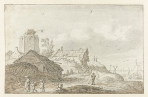 沿岸の村 作： Esaias van de Velde