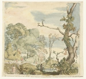 木々のある風景 作： Esaias van de Velde