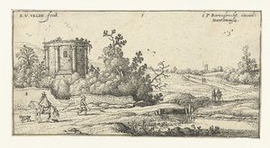 ローマ神殿の遺跡のある風景 風景（シリーズタイトル） 作： Esaias van de Velde