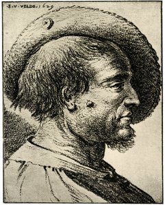 男性の頭の研究 作： Esaias van de Velde