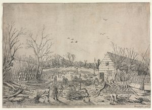 1624 年 1 月 10 日の大洪水 作： Esaias van de Velde
